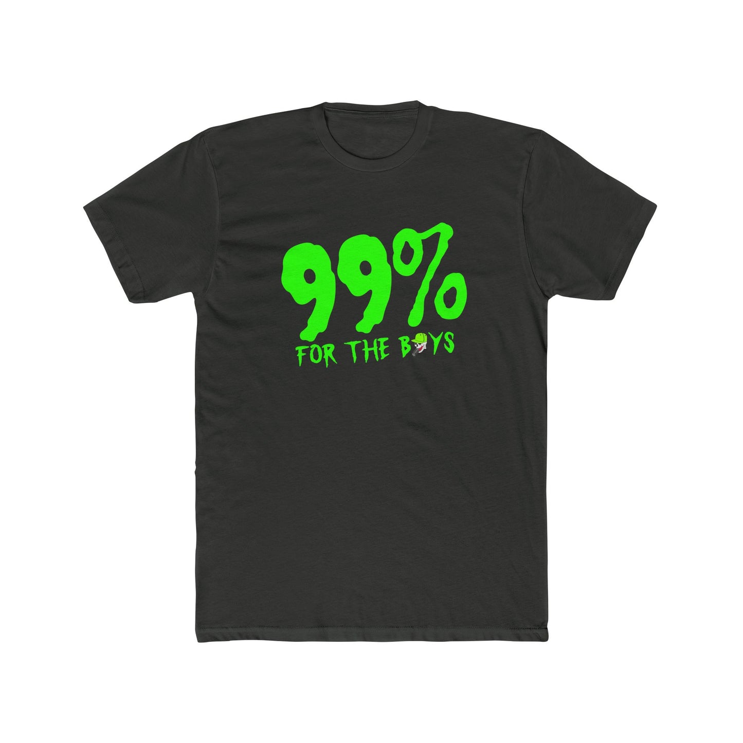 99% For The Boys Tee — Neon Green Graphic T-Shirt