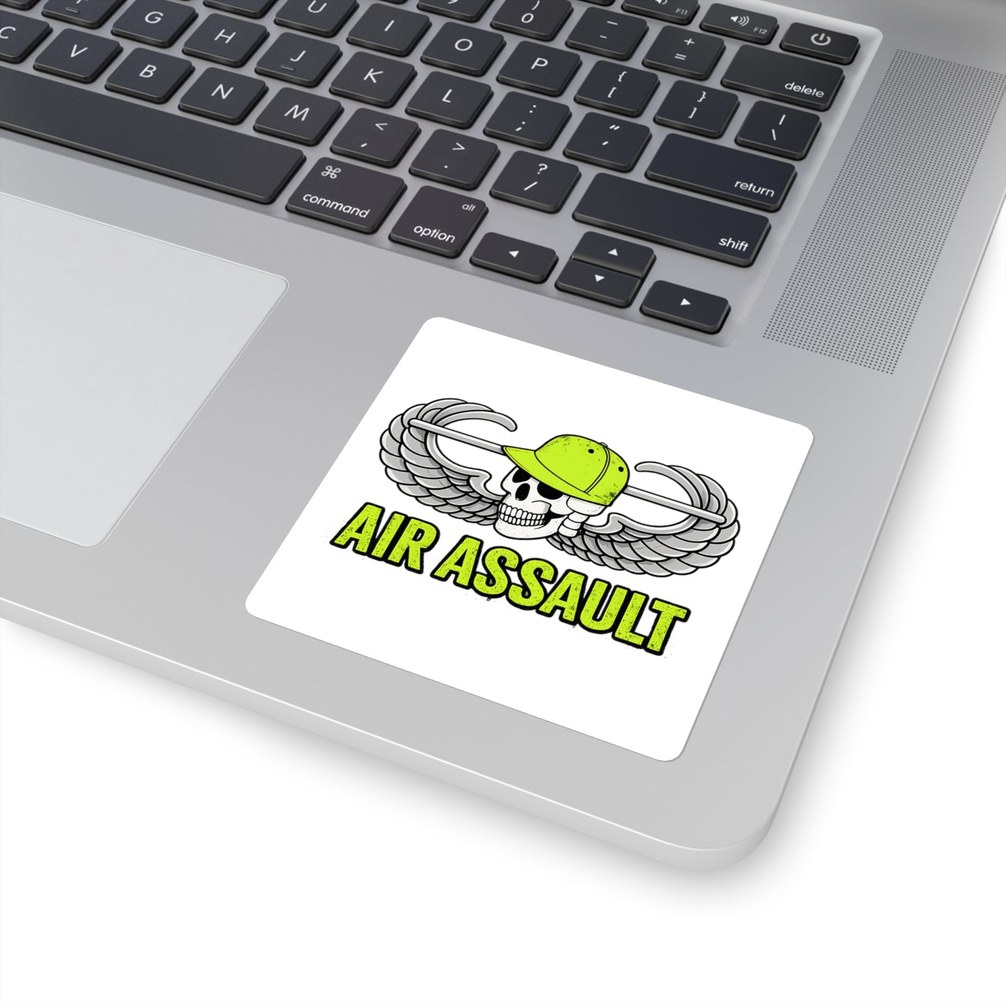 Air Assault Skull Wings Square Sticker — Military Paratrooper Decal