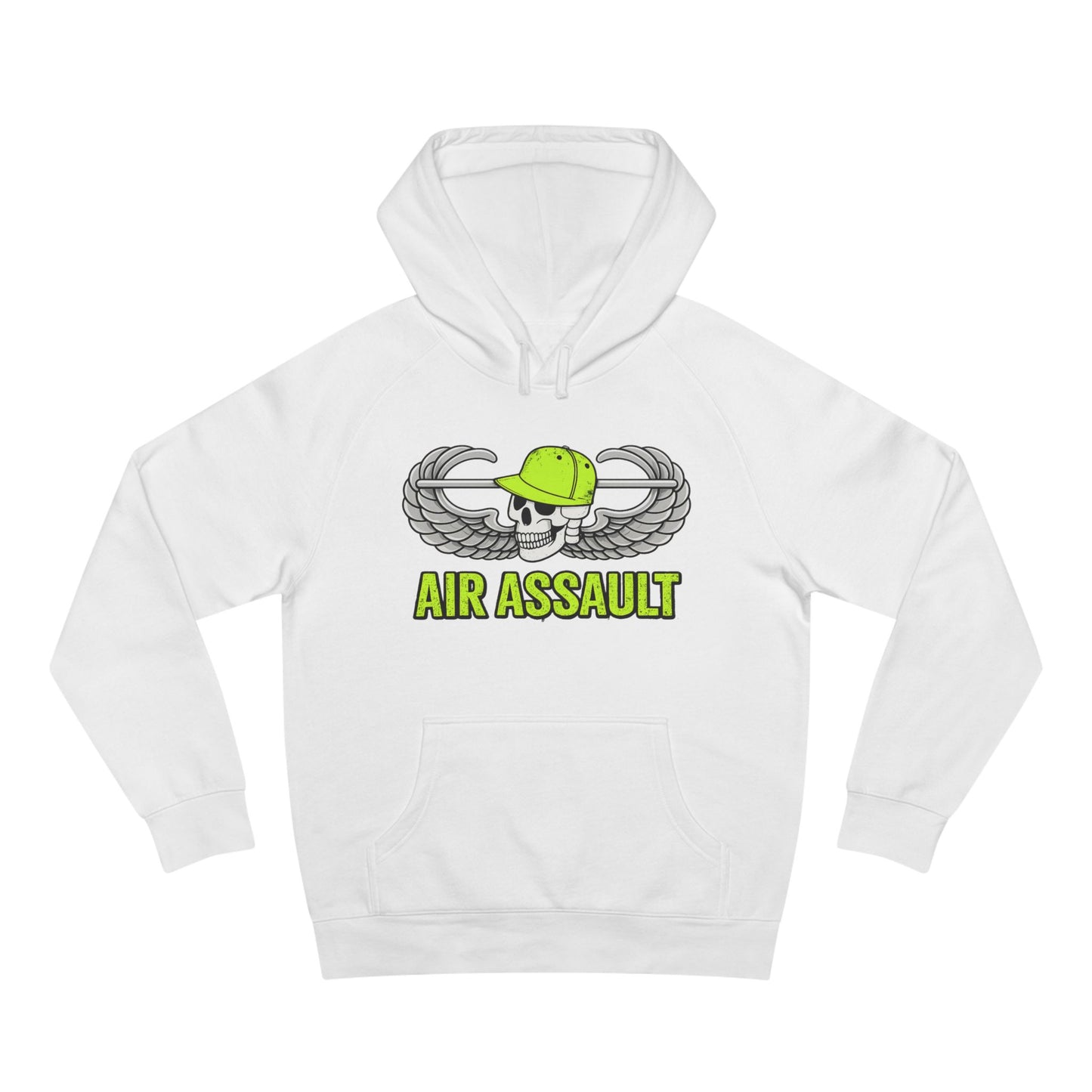 Air Assault Hoodie — Military Paratrooper Wings Skull Design