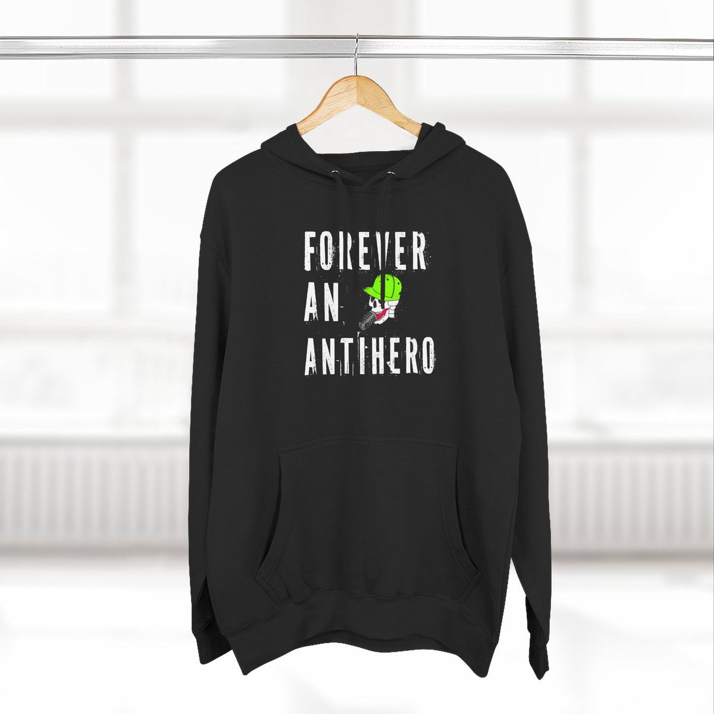 Forever an Antihero Hoodie — Grunge Joker Character Pullover