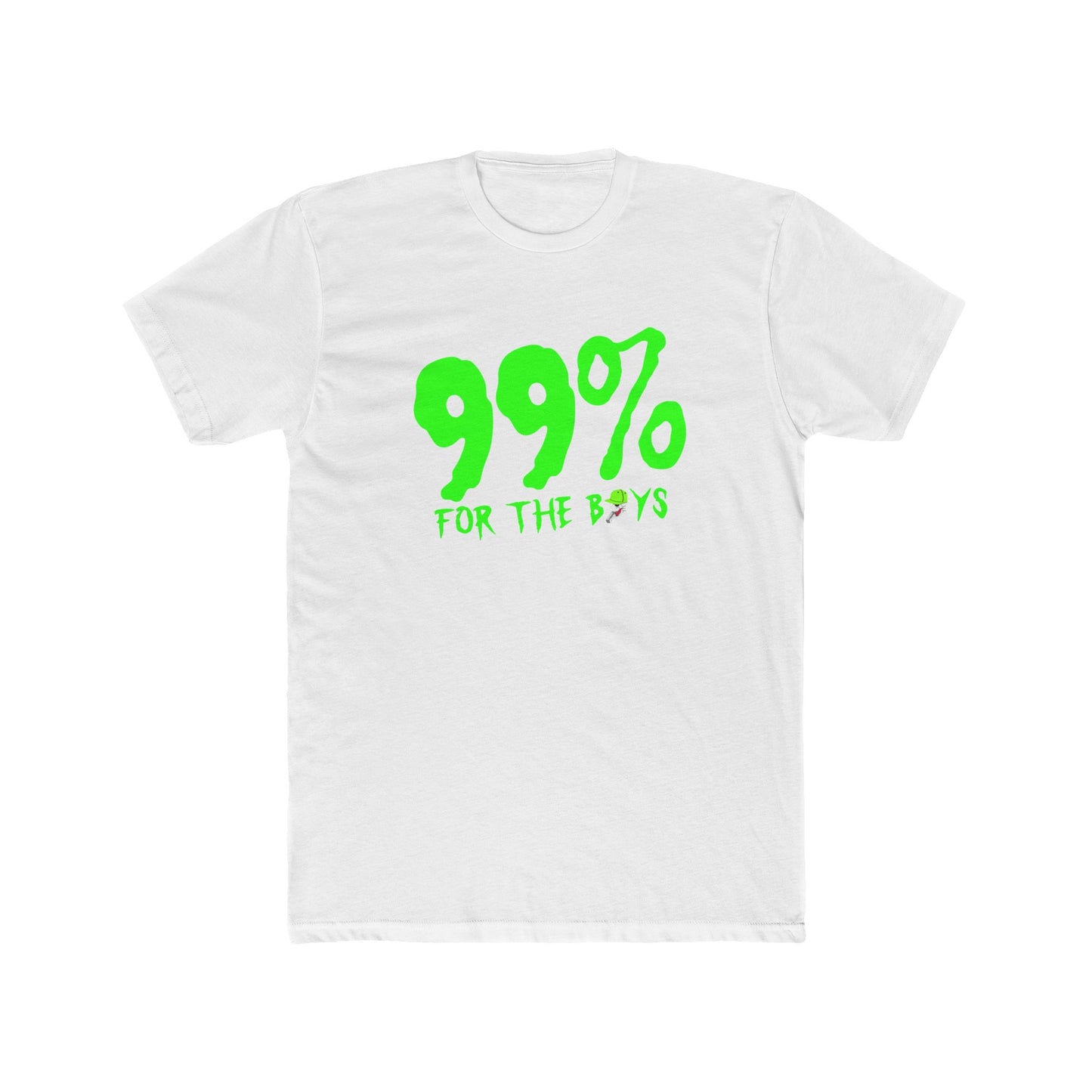 99% For The Boys Tee — Neon Green Graphic T-Shirt