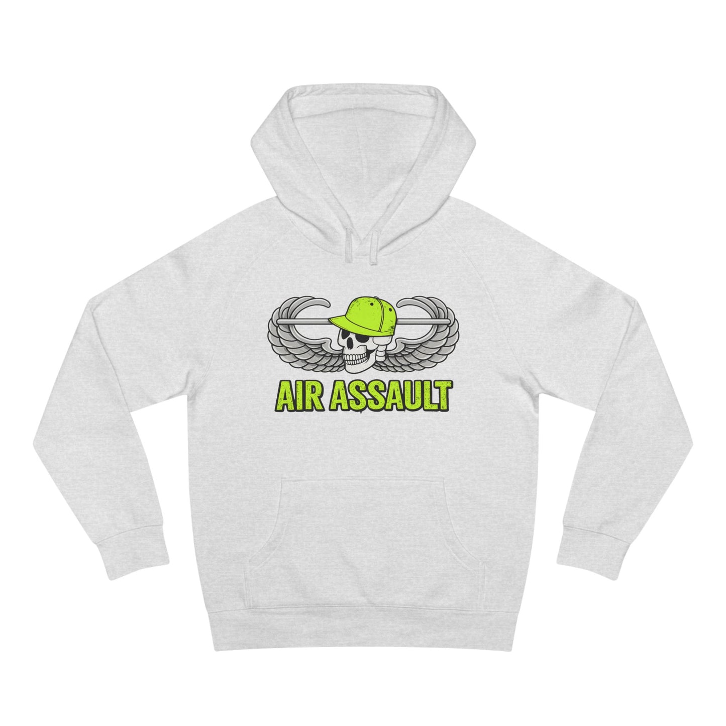 Air Assault Hoodie — Military Paratrooper Wings Skull Design
