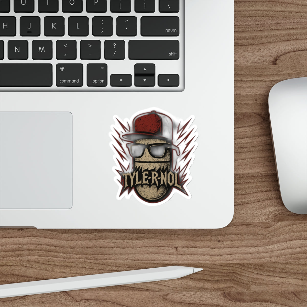 Die-Cut Sticker — Retro Skull with Cap & Sunglasses (Tyler Nol)