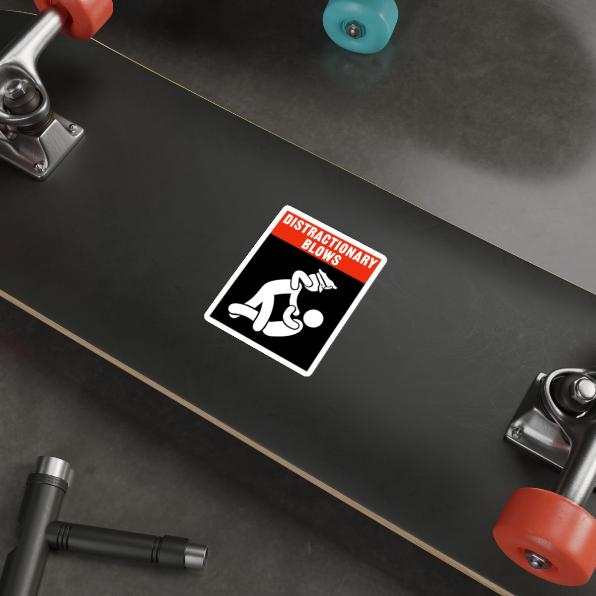 Die-Cut Sticker — “Distractionary Blows” Funny Police Humor Decal