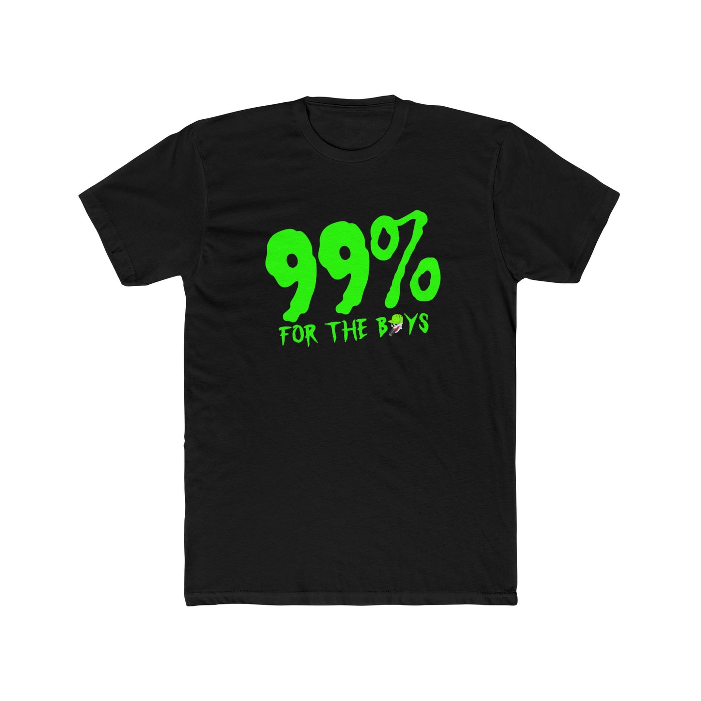 99% For The Boys Tee — Neon Green Graphic T-Shirt