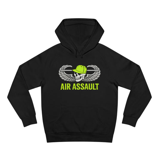 Air Assault Hoodie — Military Paratrooper Wings Skull Design