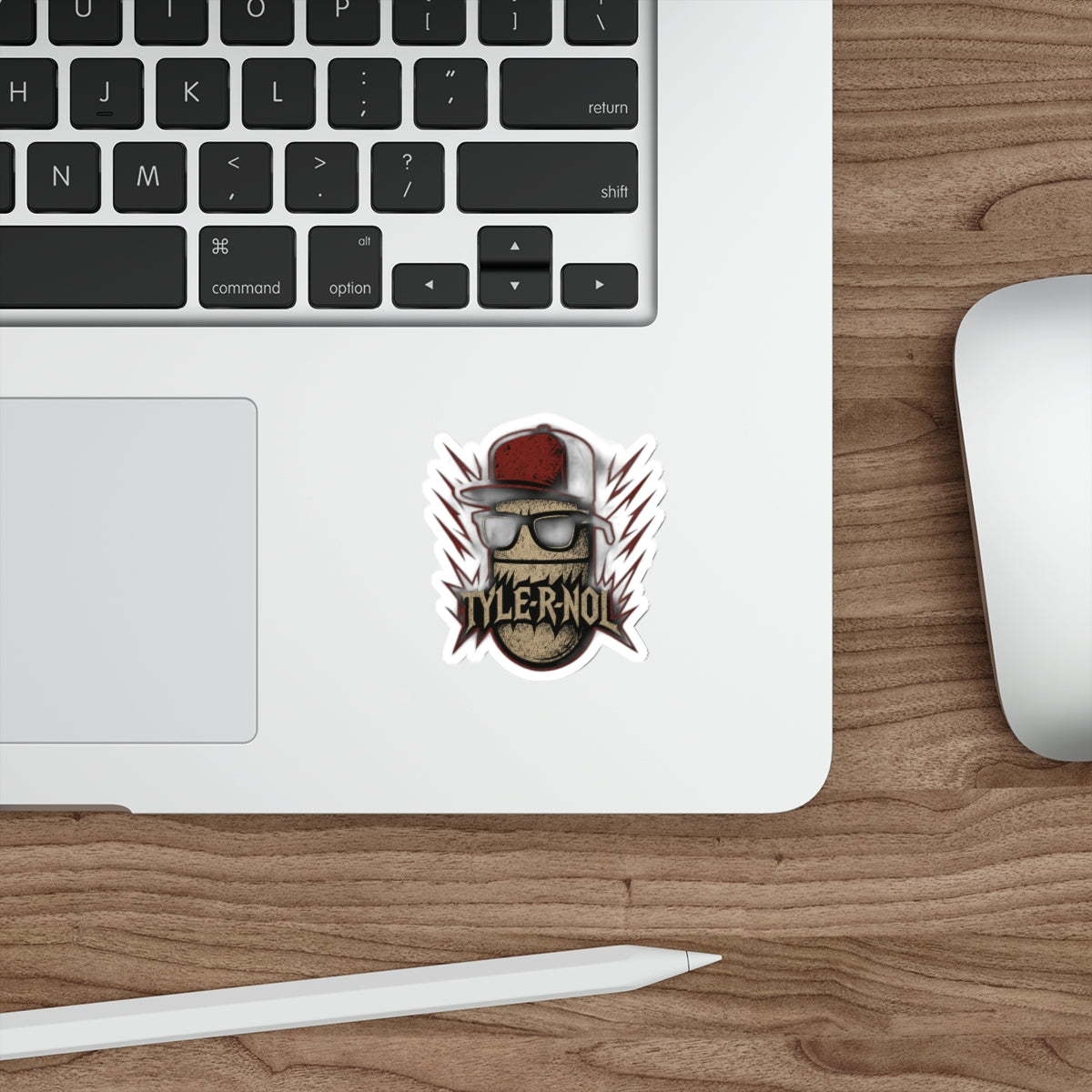 Die-Cut Sticker — Retro Skull with Cap & Sunglasses (Tyler Nol)