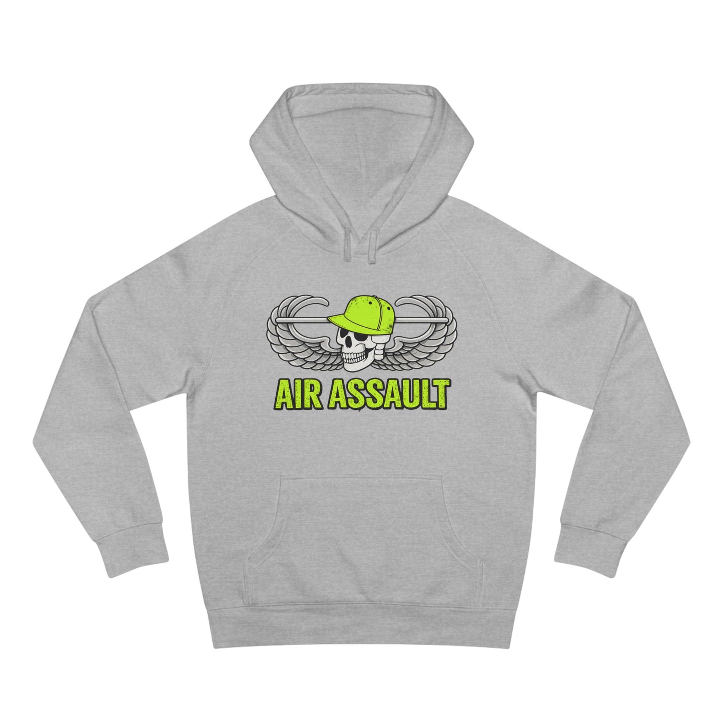 Air Assault Hoodie — Military Paratrooper Wings Skull Design