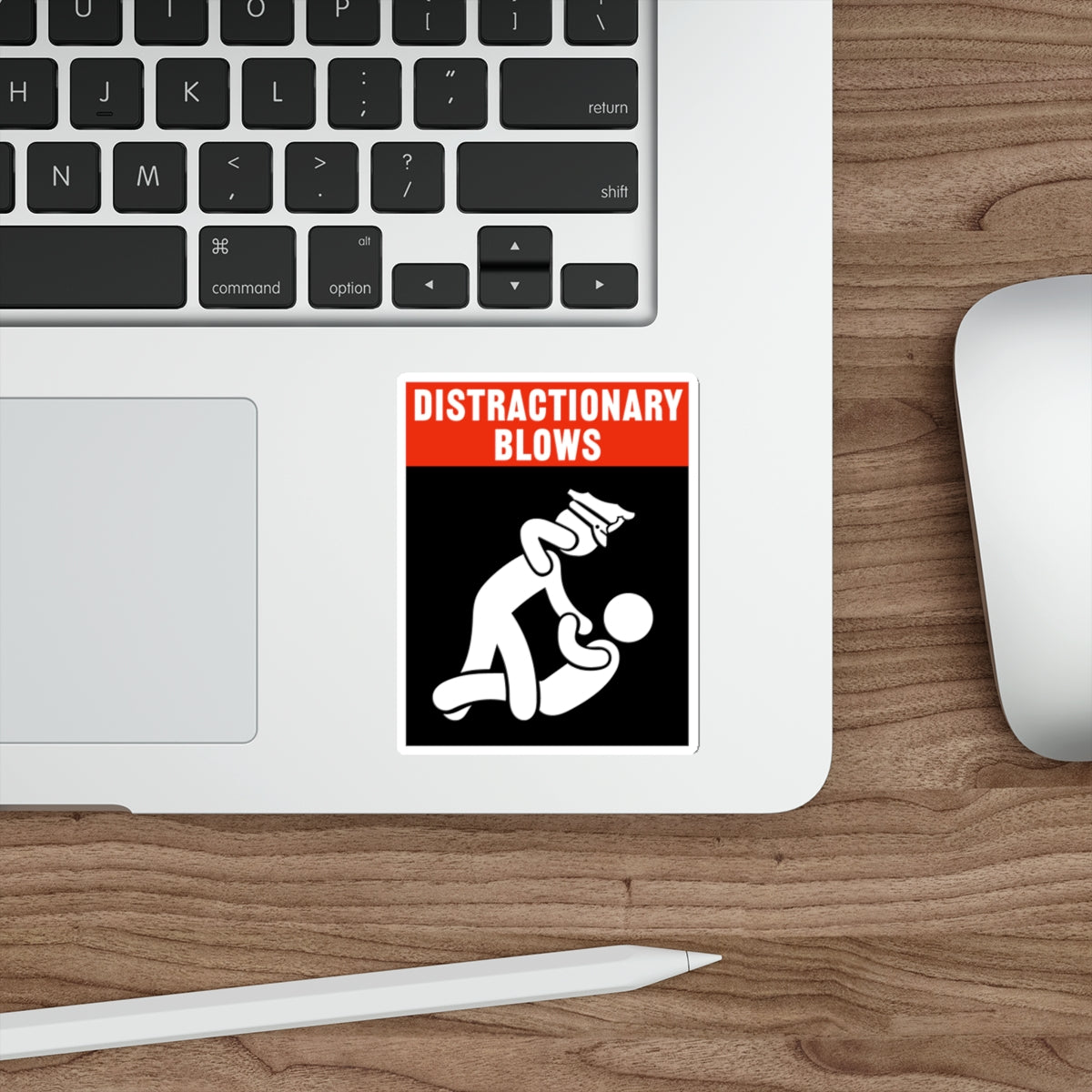 Die-Cut Sticker — “Distractionary Blows” Funny Police Humor Decal