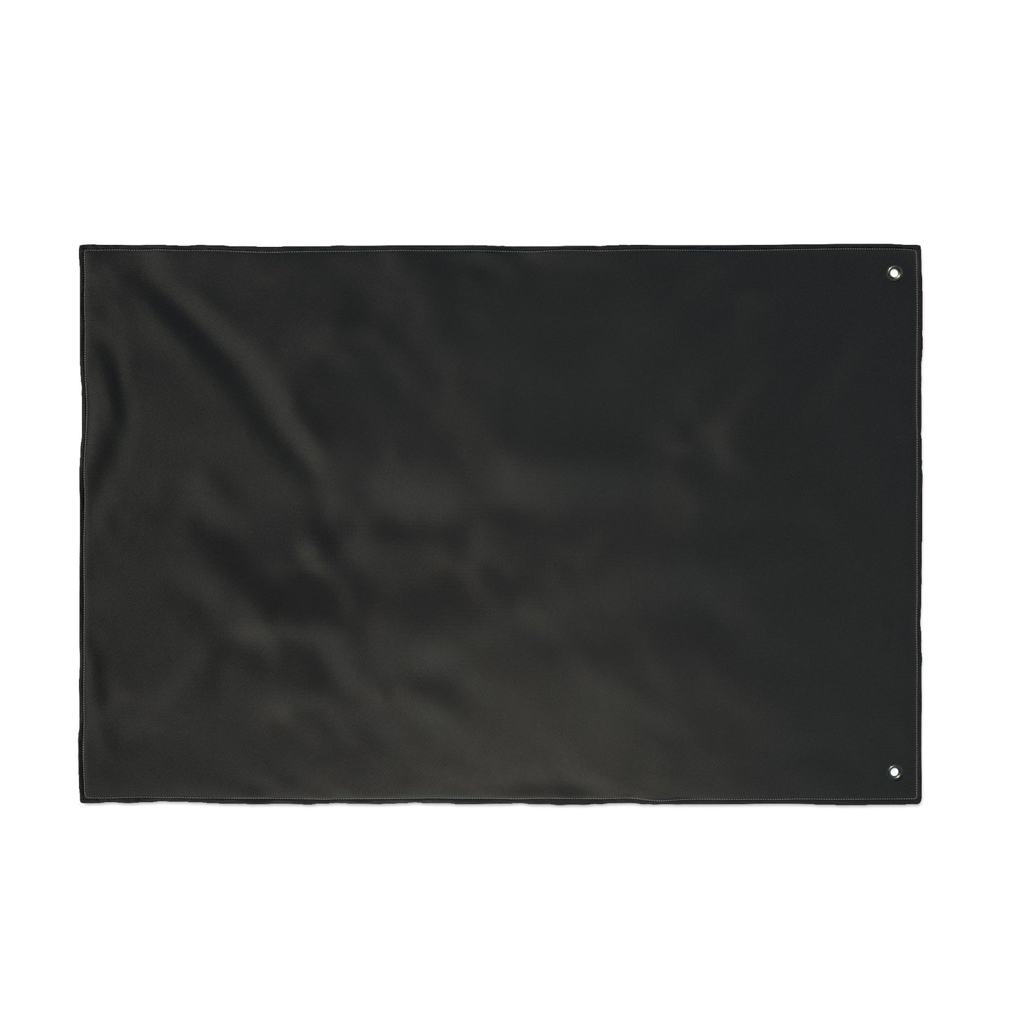 Anti Hero Logo Flag — Double-Sided Black Outdoor Banner with Neon Green Cap